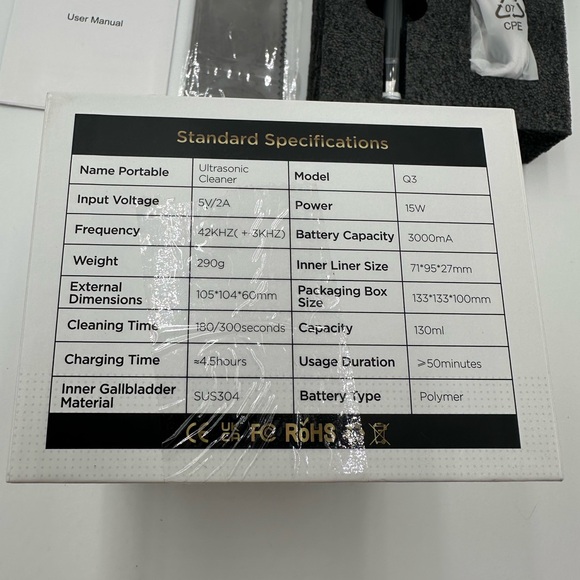 NIB ULTRASONIC CLEANER Designed for Dental Appliances - Picture 9 of 9